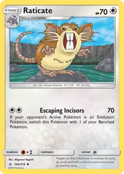 Raticate 144 - Unbroken Bonds Pokesingles