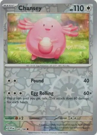 144 Chansey - Reverse Holo, Scarlet & Violet Base, , 4.00 kr, Pokesingles. Kjøp pokemon kort til lave priser hos oss.