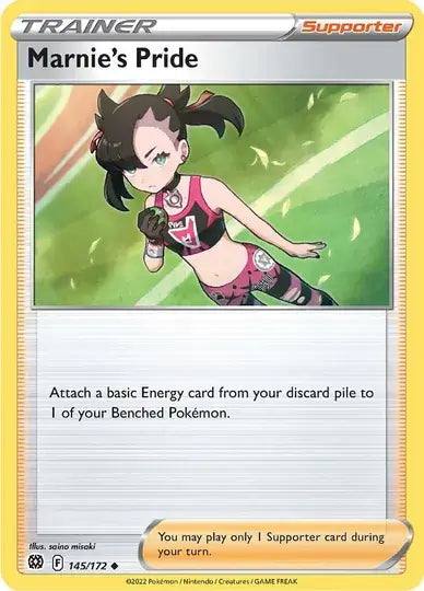 Marnie's Pride 145, Brilliant Stars | Sword & Shield, trainer, 3.00 kr, Pokesingles. Kjøp pokemon kort til lave priser hos oss.