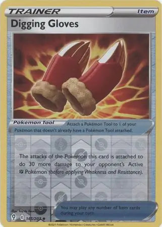 Digging Gloves Reverse Holo 145, Evolving Skies | Sword & Shield, trainer, 5.00 kr, Pokesingles. Kjøp pokemon kort til lave priser hos oss.