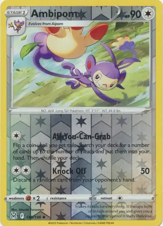 Ambipom Reverse Holo 145, Lost Origin | Sword & Shield, , 0.00 kr, Pokesingles. Kjøp pokemon kort til lave priser hos oss.