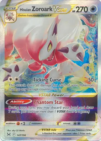 Hisuian Zoroark VSTAR 147, Lost Origin | Sword & Shield, , 0.00 kr, Pokesingles. Kjøp pokemon kort til lave priser hos oss.
