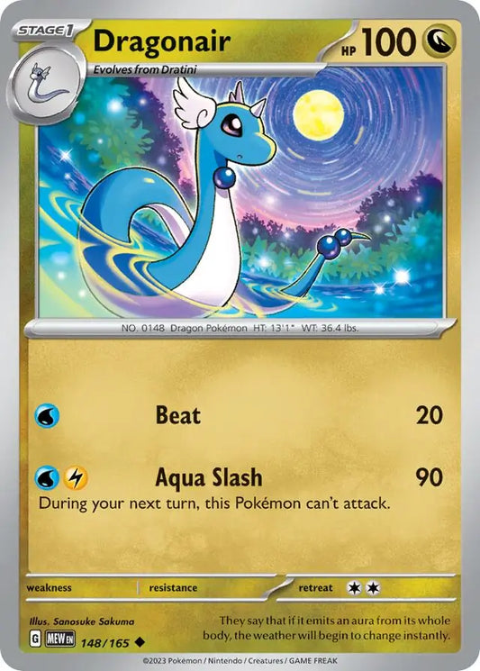 148 Dragonair, 151 | Scarlet & Violet, , 3.00 kr, Pokesingles. Kjøp pokemon kort til lave priser hos oss.
