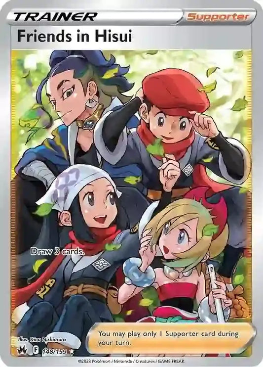Friends in Hisui 148, Crown Zenith | Sword & Shield, , 0.00 kr, Pokesingles. Kjøp pokemon kort til lave priser hos oss.