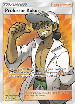 Full Art Professor Kukui 148 - Sun & Moon Base Pokesingles