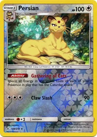 Persian Reverse Holo 148 - Unbroken Bonds Pokesingles