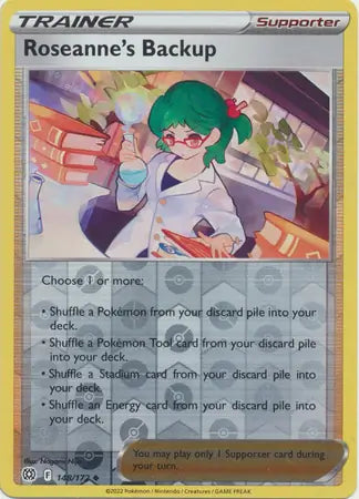 Roseanne's Backup Reverse Holo 148, Brilliant Stars | Sword & Shield, trainer, 5.00 kr, Pokesingles. Kjøp pokemon kort til lave priser hos oss.