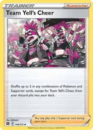 Team Yell's Cheer 149, Brilliant Stars | Sword & Shield, trainer, 3.00 kr, Pokesingles. Kjøp pokemon kort til lave priser hos oss.