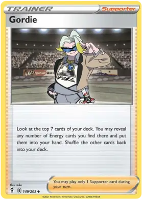 Gordie 149, Evolving Skies | Sword & Shield, trainer, 5.00 kr, Pokesingles. Kjøp pokemon kort til lave priser hos oss.
