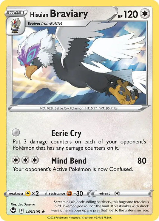 Hisuian Braviary 149, Silver Tempest | Sword & Shield, , 0.00 kr, Pokesingles. Kjøp pokemon kort til lave priser hos oss.
