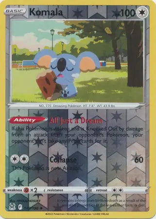 Komala Reverse Holo 149, Lost Origin | Sword & Shield, , 0.00 kr, Pokesingles. Kjøp pokemon kort til lave priser hos oss.