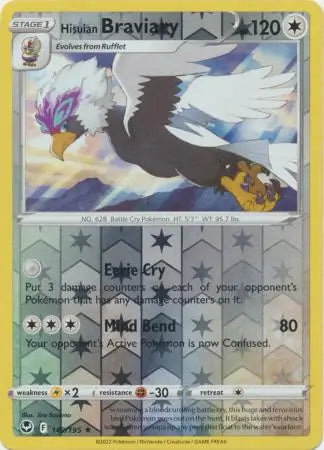 Hisuian Braviary Reverse Holo 149, Silver Tempest | Sword & Shield, , 0.00 kr, Pokesingles. Kjøp pokemon kort til lave priser hos oss.