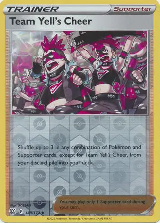 Team Yell's Cheer Reverse Holo 149, Brilliant Stars | Sword & Shield, trainer, 5.00 kr, Pokesingles. Kjøp pokemon kort til lave priser hos oss.