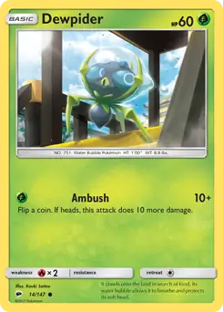 Dewpider 14 - Burning Shadows Pokesingles