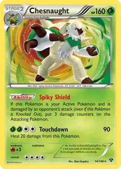 Chesnaught Holo 14 - XY Base Pokesingles