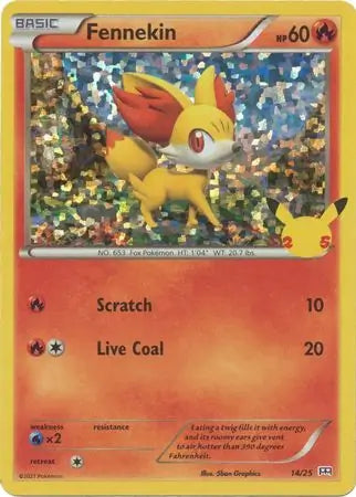 Fennekin Holo 14 - Mcdonald's 25th Anniversary