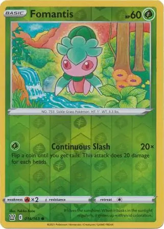 Fomantis Reverse Holo 014 - Battle Styles