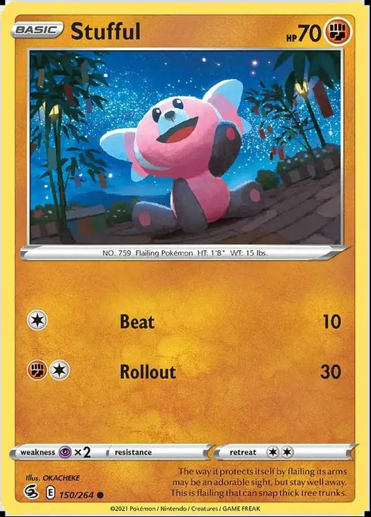 Stufful 150, Fusion Strike | Sword & Shield, , 0.00 kr, Pokesingles. Kjøp pokemon kort til lave priser hos oss.
