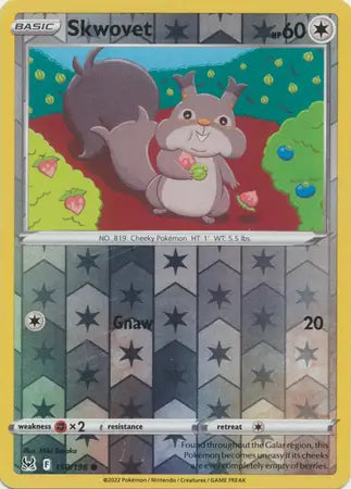 Skwovet Reverse Holo 150, Lost Origin | Sword & Shield, , 0.00 kr, Pokesingles. Kjøp pokemon kort til lave priser hos oss.