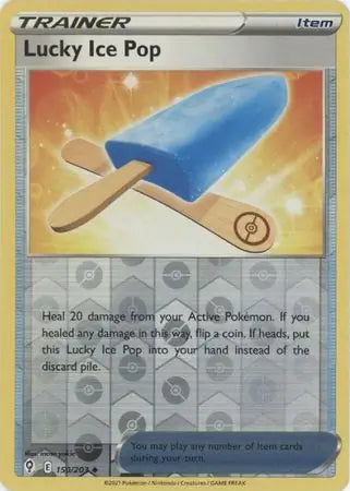 Lucky Ice Pop Reverse Holo 150, Evolving Skies | Sword & Shield, trainer, 5.00 kr, Pokesingles. Kjøp pokemon kort til lave priser hos oss.