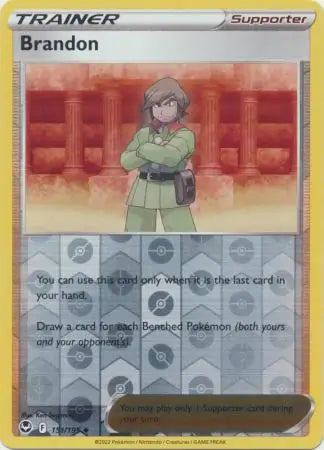 Brandon Reverse Holo 151, Silver Tempest | Sword & Shield, , 0.00 kr, Pokesingles. Kjøp pokemon kort til lave priser hos oss.