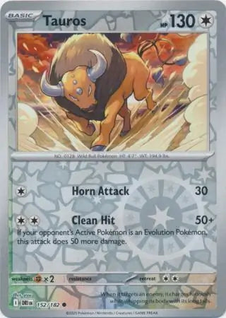 Tauros Reverse Holo 152 - Destined Rivals Pokesingles