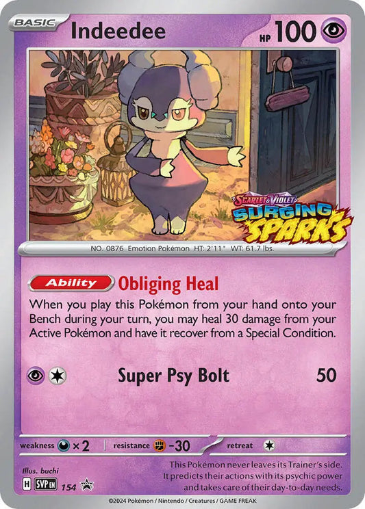 Indeedee SVP Promo 154 - Scarlet & Violet Promos Pokesingles