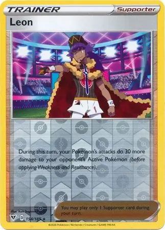 Leon Reverse Holo 154 - Vivid Voltage Pokesingles