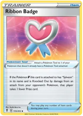 Ribbon Badge 155, Evolving Skies | Sword & Shield, trainer, 5.00 kr, Pokesingles. Kjøp pokemon kort til lave priser hos oss.