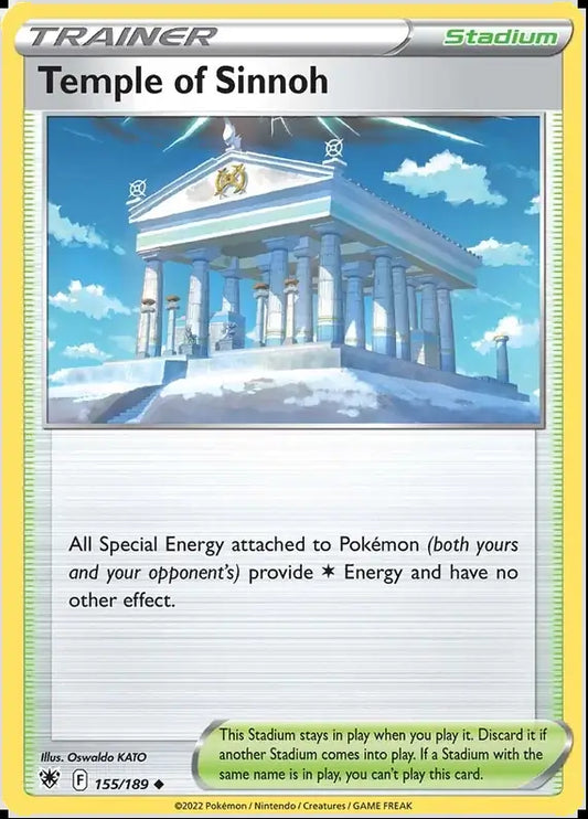 155 Temple of Sinnoh, Astral Radiance | Sword & Shield, trainer, 3.00 kr, Pokesingles. Kjøp pokemon kort til lave priser hos oss.