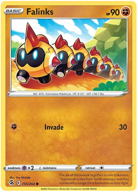 Falinks 155, Fusion Strike | Sword & Shield, , 0.00 kr, Pokesingles. Kjøp pokemon kort til lave priser hos oss.