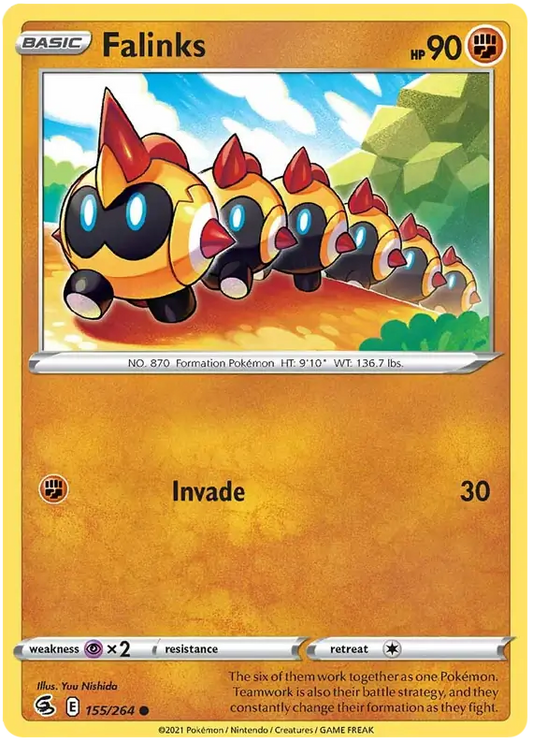 Falinks 155, Fusion Strike | Sword & Shield, , 0.00 kr, Pokesingles. Kjøp pokemon kort til lave priser hos oss.