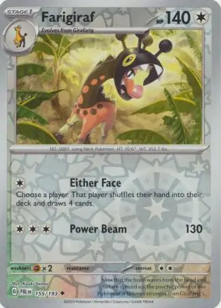 Farigiraf Reverse Holo 155 - Paldea Evolved, Paldea Evolved | Scarlet & Violet, , 5.00 kr, Pokesingles. Kjøp pokemon kort til lave priser hos oss.