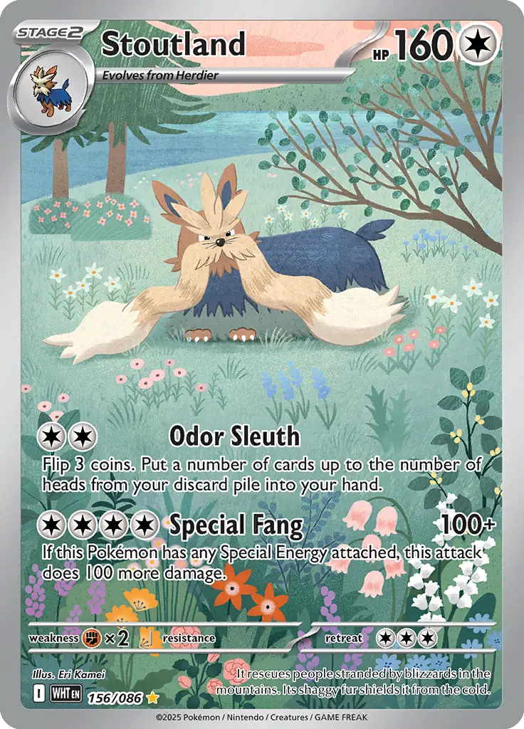 Stoutland 156 - White Flare Pokesingles