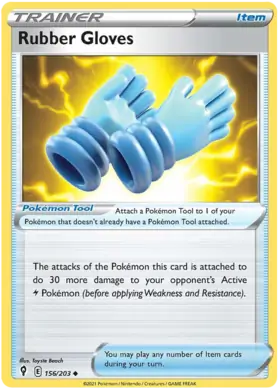 Rubber Gloves 156, Evolving Skies | Sword & Shield, trainer, 5.00 kr, Pokesingles. Kjøp pokemon kort til lave priser hos oss.