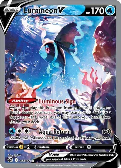 Lumineon V 156, Brilliant Stars | Sword & Shield, v, 0.00 kr, Pokesingles. Kjøp pokemon kort til lave priser hos oss.