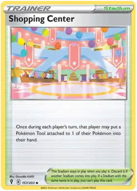 Shopping Center 157, Evolving Skies | Sword & Shield, trainer, 5.00 kr, Pokesingles. Kjøp pokemon kort til lave priser hos oss.