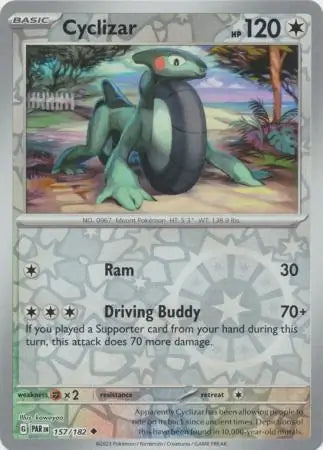 157 Cyclizar - Reverse Holo, Paradox Rift, reverse, 4.00 kr, Pokesingles. Kjøp pokemon kort til lave priser hos oss.