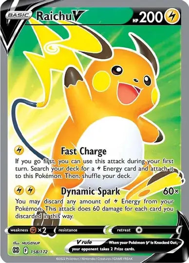 Raichu V 158, Brilliant Stars | Sword & Shield, v, 0.00 kr, Pokesingles. Kjøp pokemon kort til lave priser hos oss.