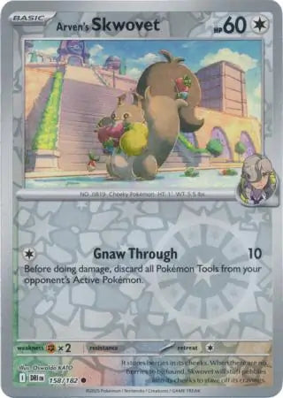 Arven's Skwovet Reverse Holo 158 - Destined Rivals Pokesingles