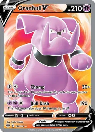 Granbull V 159, Brilliant Stars | Sword & Shield, v, 0.00 kr, Pokesingles. Kjøp pokemon kort til lave priser hos oss.