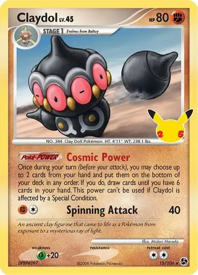 Claydol 15, Celebrations | Sword & Shield, , 7.00 kr, Pokesingles. Kjøp pokemon kort til lave priser hos oss.