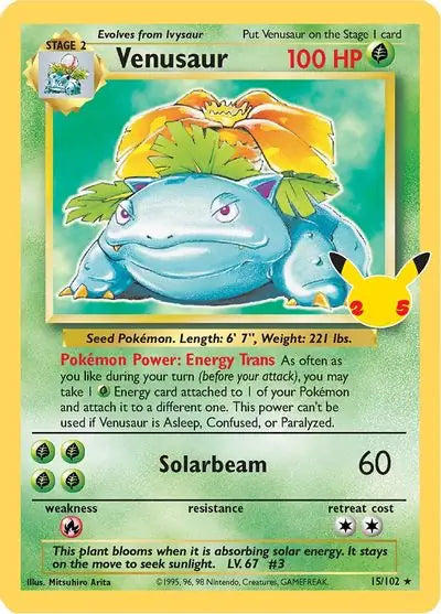 Venusaur 15, Celebrations | Sword & Shield, , 25.00 kr, Pokesingles. Kjøp pokemon kort til lave priser hos oss.