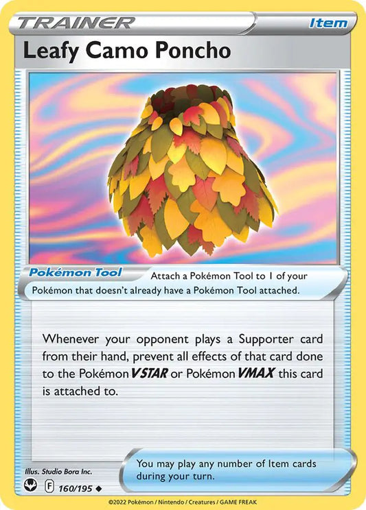 Leafy Camo Poncho 160, Silver Tempest | Sword & Shield, , 0.00 kr, Pokesingles. Kjøp pokemon kort til lave priser hos oss.