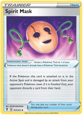 Spirit Mask 160, Evolving Skies | Sword & Shield, trainer, 5.00 kr, Pokesingles. Kjøp pokemon kort til lave priser hos oss.
