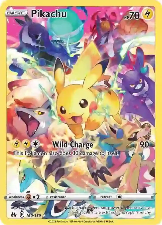Pikachu 160, Crown Zenith | Sword & Shield, , 0.00 kr, Pokesingles. Kjøp pokemon kort til lave priser hos oss.