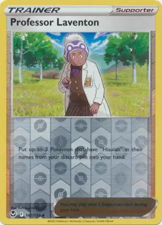 Professor Laventon Reverse Holo 162, Silver Tempest | Sword & Shield, , 0.00 kr, Pokesingles. Kjøp pokemon kort til lave priser hos oss.