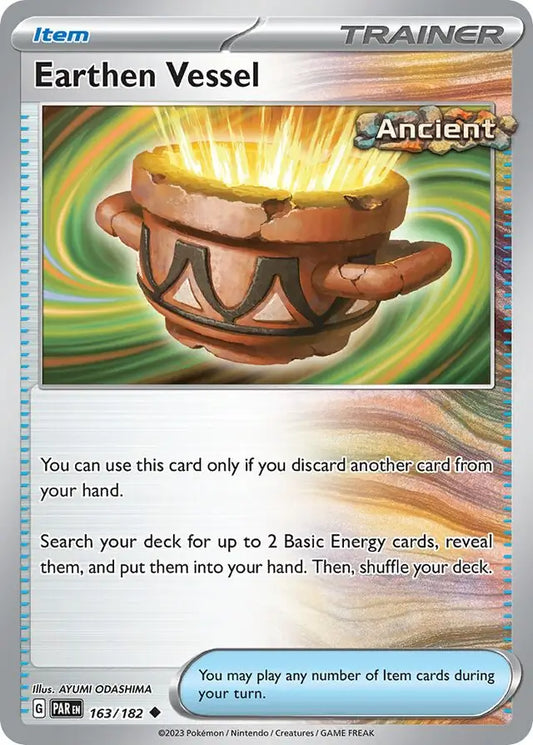 163 Earthen Vessel, Paradox Rift, trainer, 25.00 kr, Pokesingles. Kjøp pokemon kort til lave priser hos oss.
