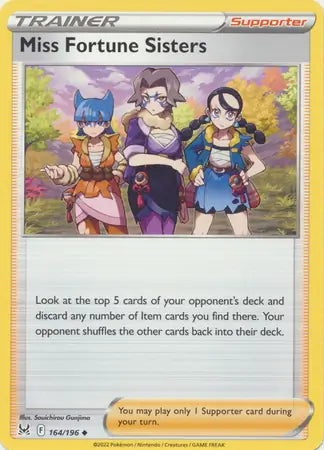 Miss Fortune Sisters 164, Lost Origin | Sword & Shield, , 0.00 kr, Pokesingles. Kjøp pokemon kort til lave priser hos oss.