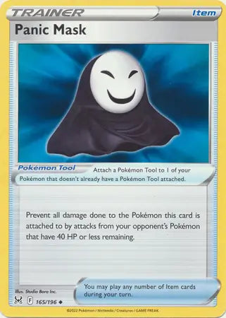 Panic Mask 165, Lost Origin | Sword & Shield, , 0.00 kr, Pokesingles. Kjøp pokemon kort til lave priser hos oss.